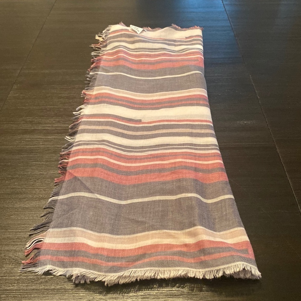 Strass & Strass Stripped Blue And Pink Scarf